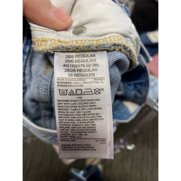 Gap Denim Women's Distressed Cut-Off Shorts Blue Size 28 6R Casual Summer - Picture 3 of 9